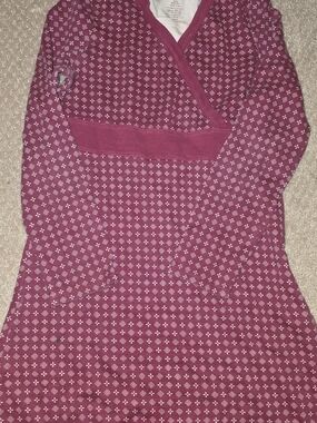 Tea Collection Berry Geometric Wrap-Style Knit Dress